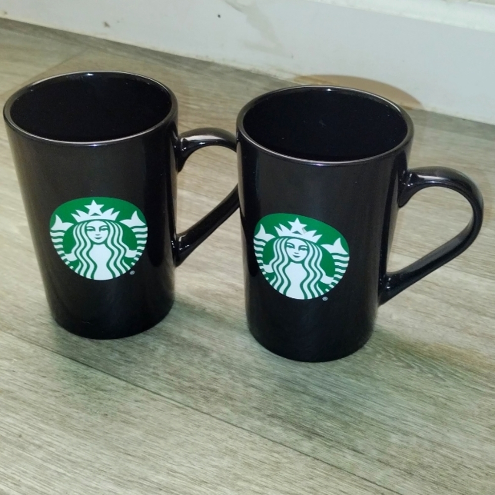 Set Starbucks  cups Black Mug 11 fl oz
